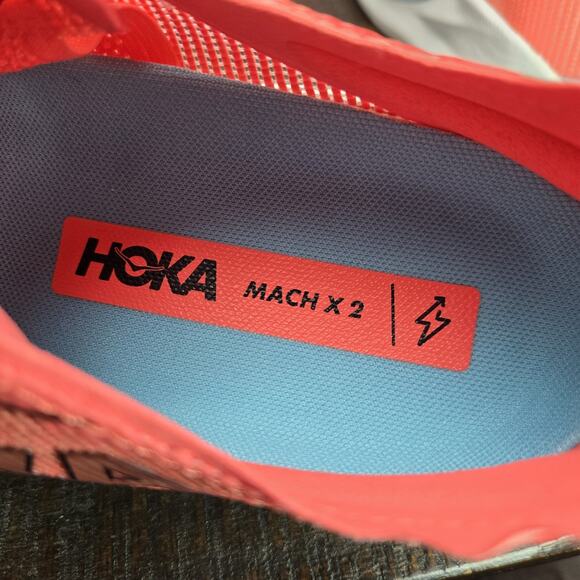 NEW Hoka One One Mach X 2 Mens Size 13D Running Shoe 1155119 GFRT Red Blue White - Picture 11 of 12